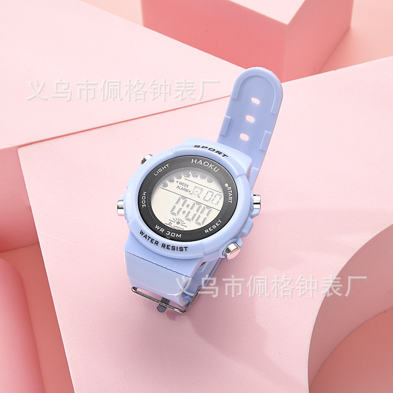 Ultra-Delgado Wang Yuan ins estilo coreano estilo simple unicornio reloj mujer estudiante multifunción deportes anti-reloj electrónico