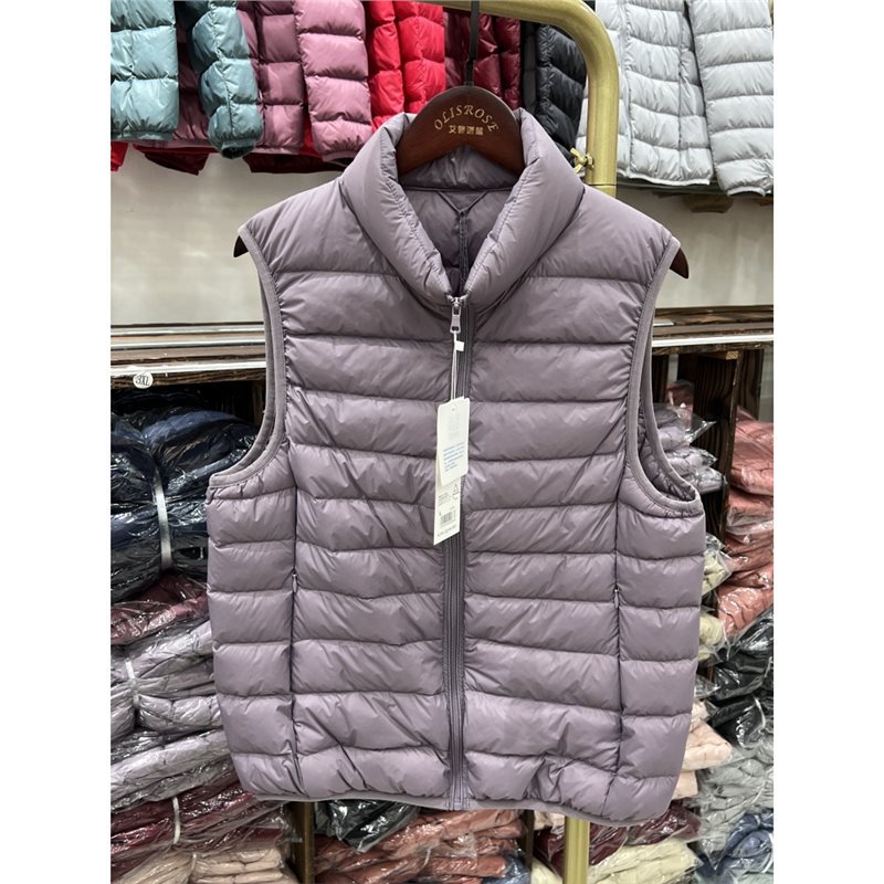 Youjia2025 otoño y invierno chaqueta de pluma ligera de caballo corto 90 chaleco blanco pluma de pluma de tamaño grande ocio versátil
