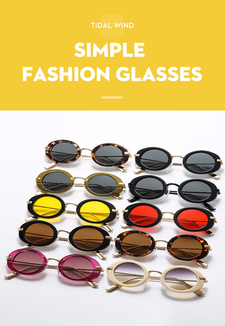 45g Weight Full Frame Glasses Structure Sunglasses Classification PC, UV400 Protection Lens Material Oval Frame Glasses Style Travel, Shopping Occasion Solid Color Pattern All Seasons Season Women's Gender Vacation, Streetwear Style Vacation Streetwear Solid Color PC UV400 Protection Oval Frame Full Frame Women's Sunglasses 4