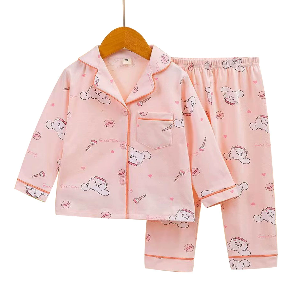 Children's long-sleeve, pijama, set, cardigan, cartoon trousers, children's clothing