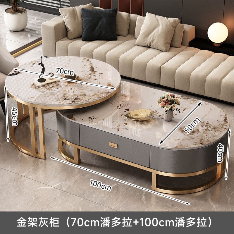 골드 프레임 그레이 캐비닛 Pandora + Pandora