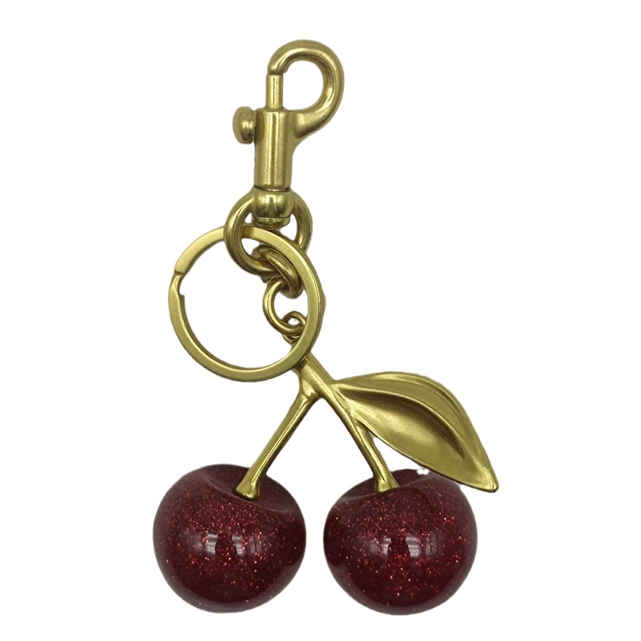 Bolsas joyas pequeños regalos de cristal de cereza de moda llaveros creativos llaveros de automóviles hermosos bolsos colgantes mujeres