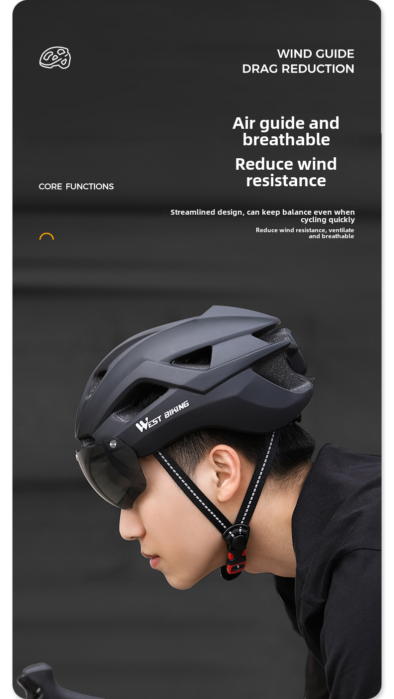 WEST BIKING jāšanas ķivere integrēta molding ķivere ar aizsargbrilles kalnu ceļu velosipēda ķiveres aprīkojumu_voghion.com