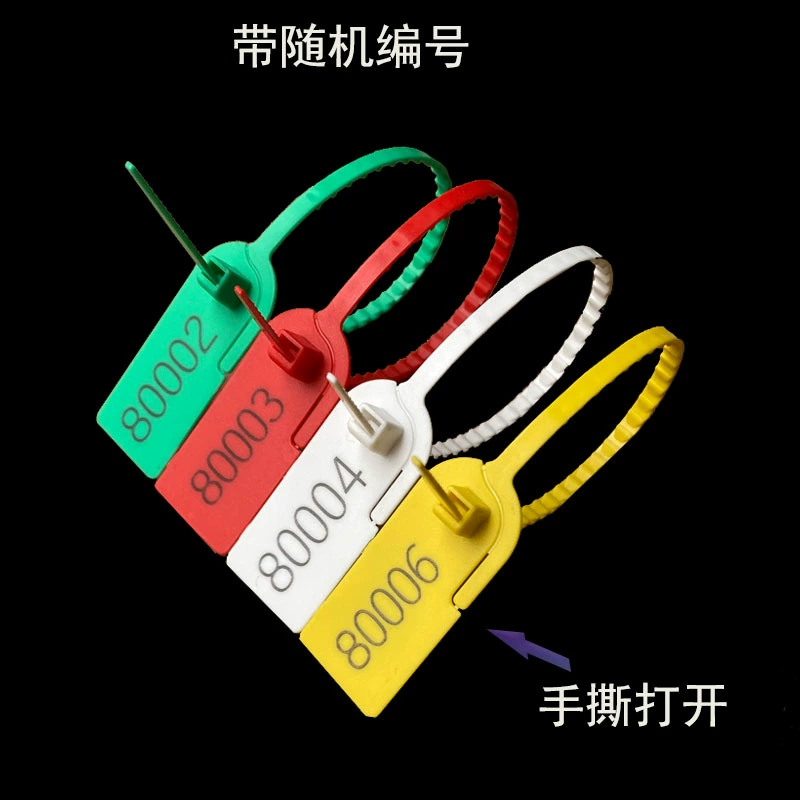 Одноразовая ручная пластиковая уплотнительная лента с номером этикетки для галстука Сумка для рта Группа США на вынос Блокирующая бирка Пряжка Бесплатная доставка