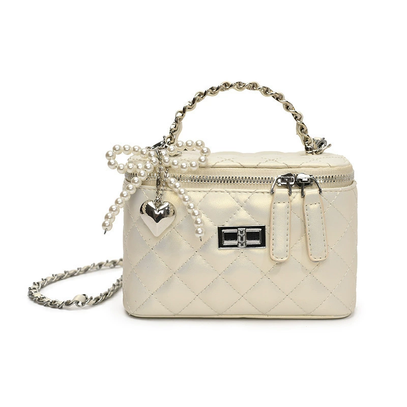 Маленькая ручная коробка, модная сумка через плечо, цепь, стиль Chanel, городской стиль, сумка на цепи