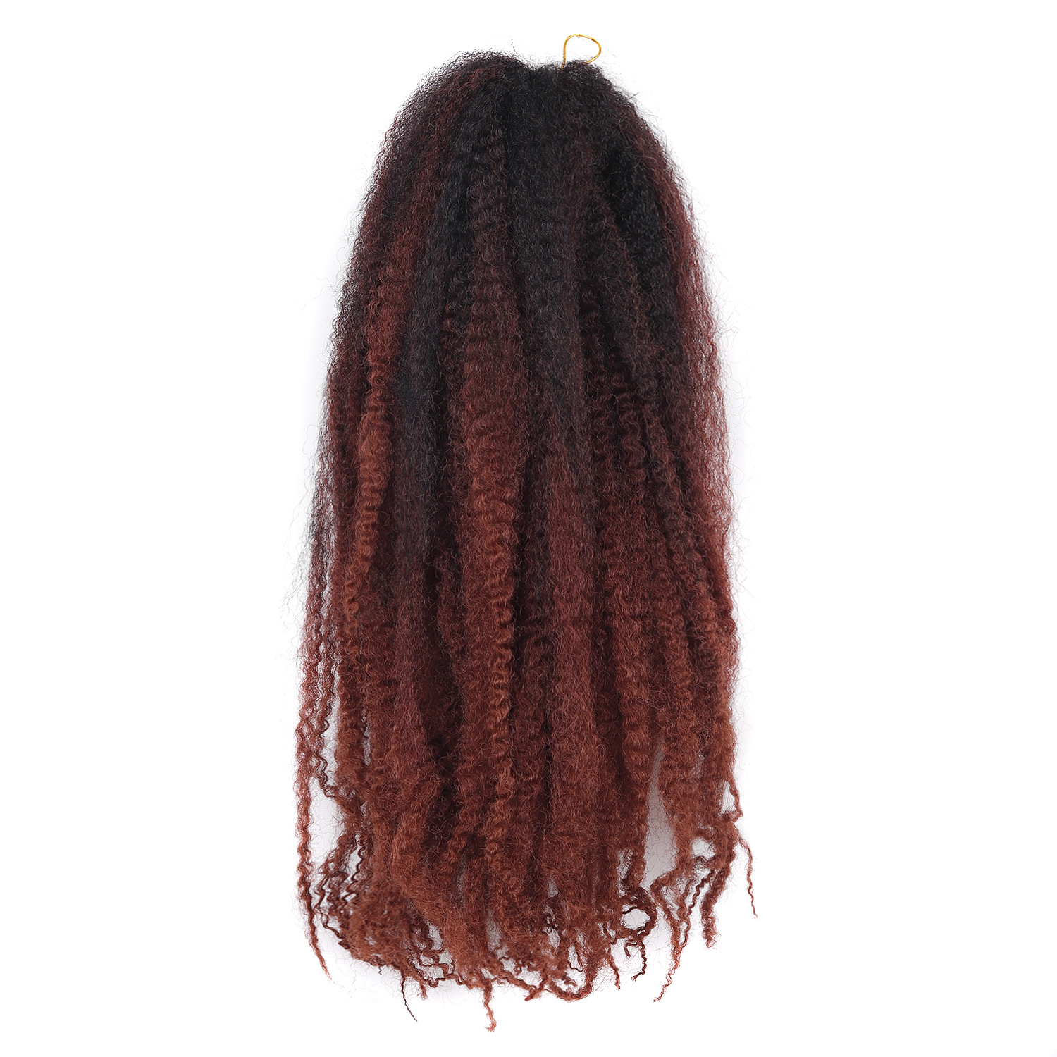 18 "Lorugas gancho de mano extensión de cabello 26 piezas dobladas por la mitad 52 gancho de mano negro extensión de cabello Lorota fibra química peluca