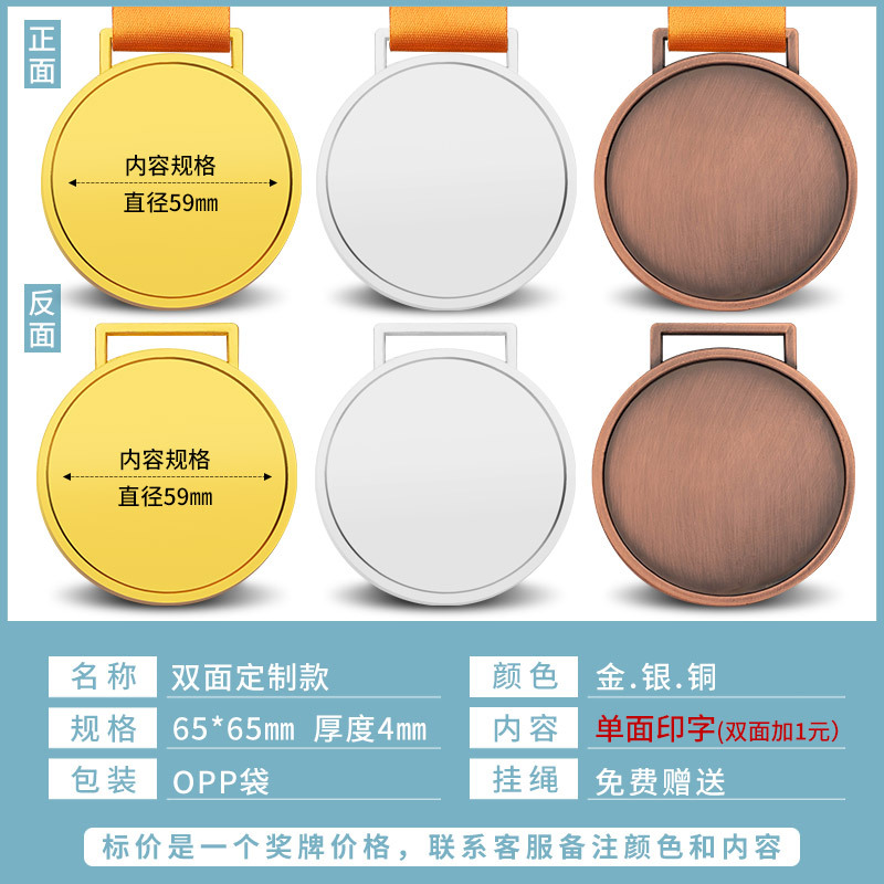 Medalla Conmemorativa Deportiva de Aleación de Zinc Personalizable Chapado en Oro image 32