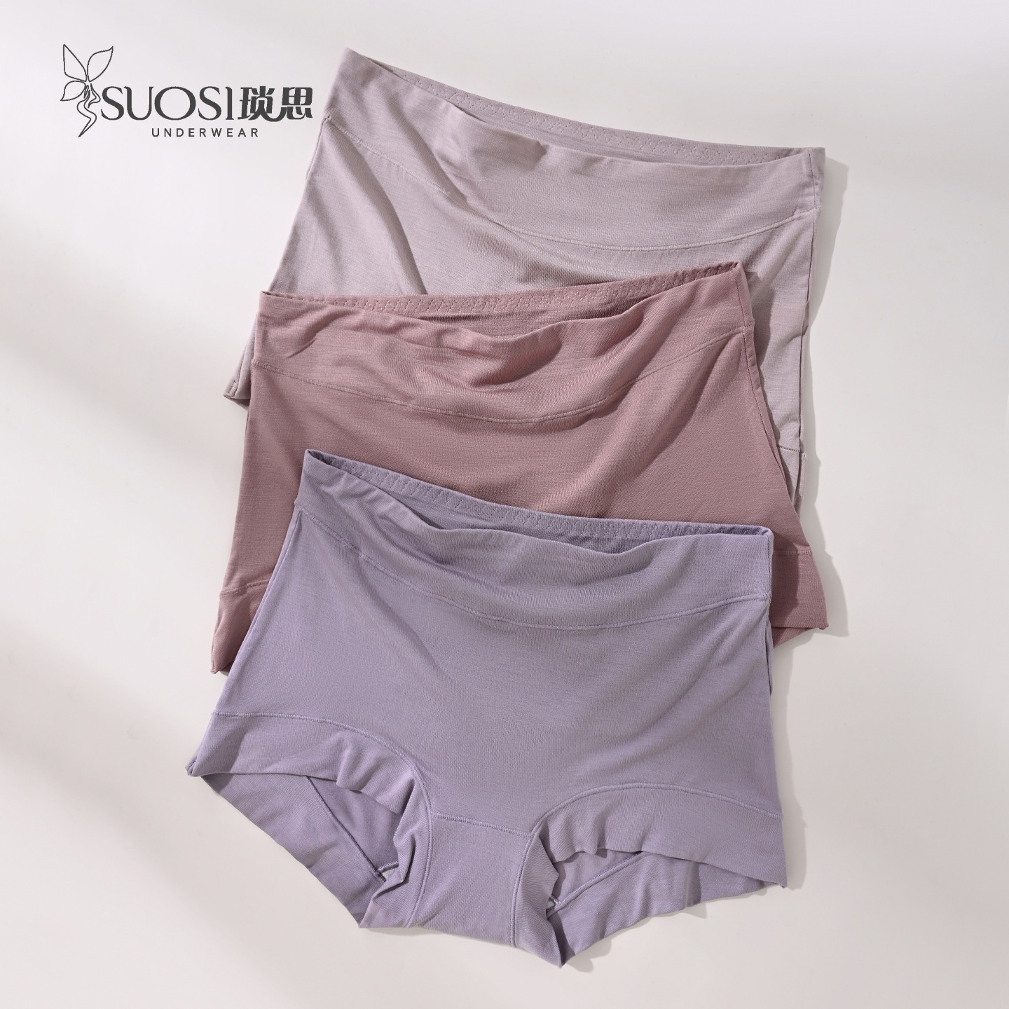 Mid-High Waist Modal Underwear for Women, Pure Cotton, Non-Pinching Buttocks, Thin, Large Size, Seamless Tummy Control 7A Antibacterial Crotch Briefs