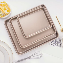 长方形烤盘加厚不沾碳钢烘焙烤盘蛋糕模 方形重型钢家用烤盘厂家