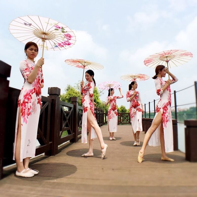 夏の新しい大人の女性のラテンダンスパフォーマンス服クラシックダンスロングタイトドレスチャイナスプリット|undefined