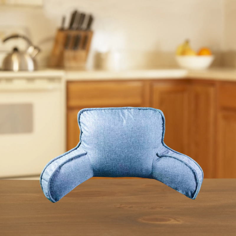 Cotton and linen reading pillow with handle cushion round chair waist support pregnant women waist support pillow bedside waist Pillow sofa pillow