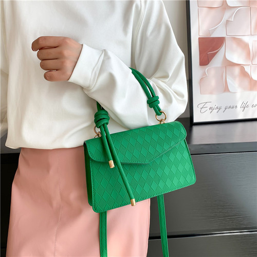 New  new autumn trend Korean style single shoulder textured small bag women's crossbody shoulder bag handbag small square bag