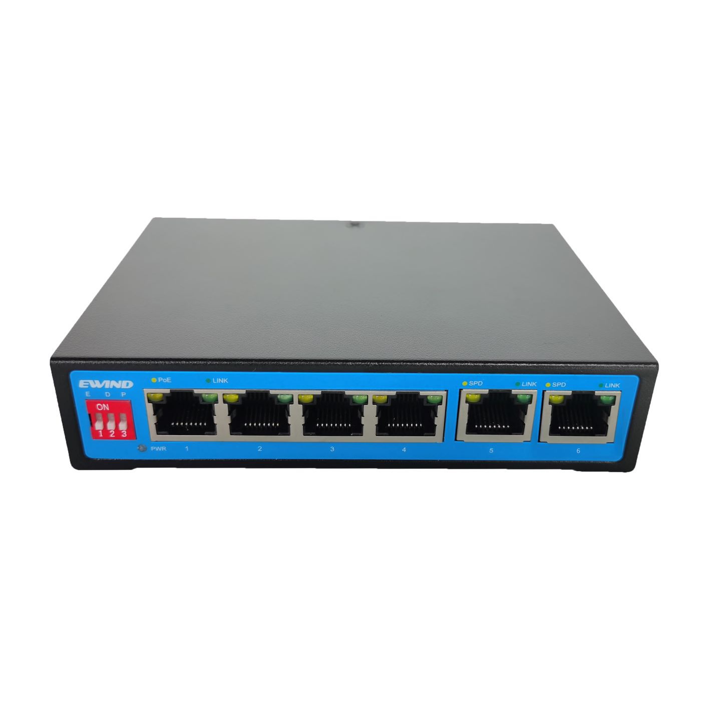 POE监控网络全千兆4口交换机+2口网口兼容海康大华摄像机可视门铃