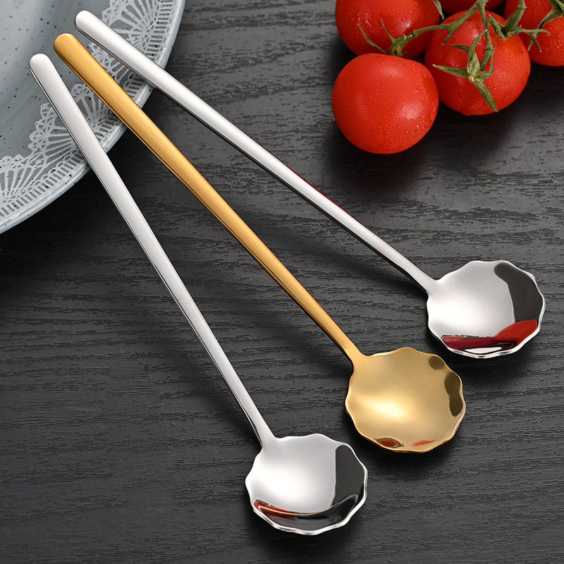 Edelstahl Rührlöffel Mit Spitzenmuster Für Kaffee Und Tee_voghion.com