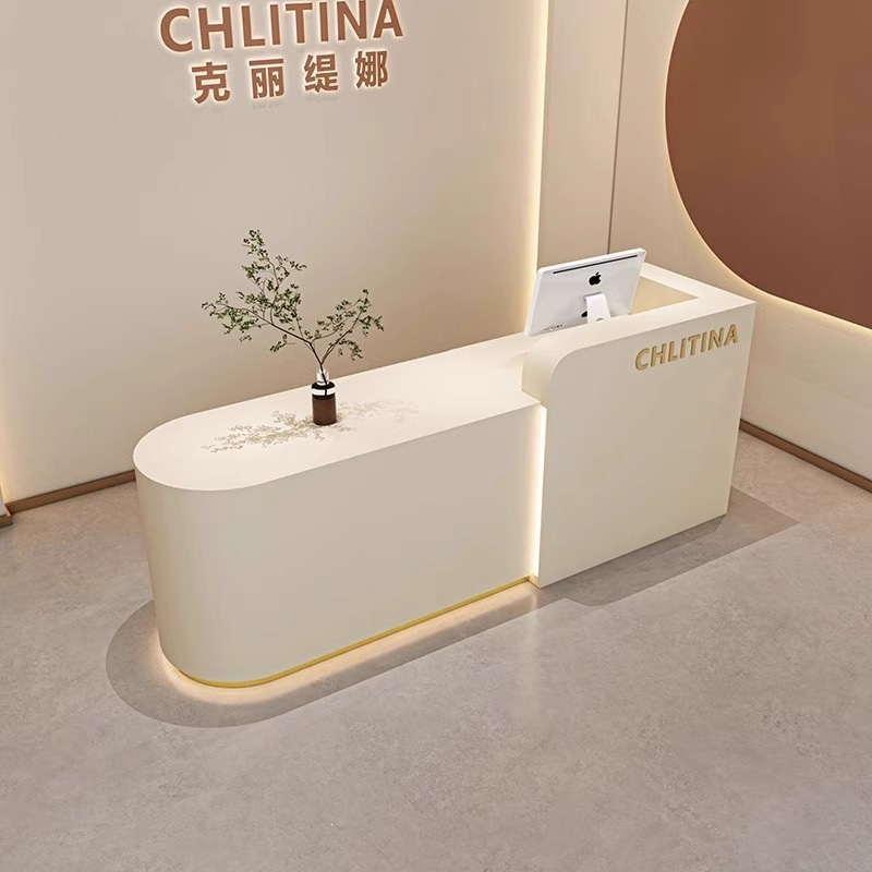 Light Luxury High-End Clothing Store Bar Counter, Cash Register Counter, Women's Clothing, Children's Clothing, Beauty Salon Bar Counter, Small Shop Front Desk