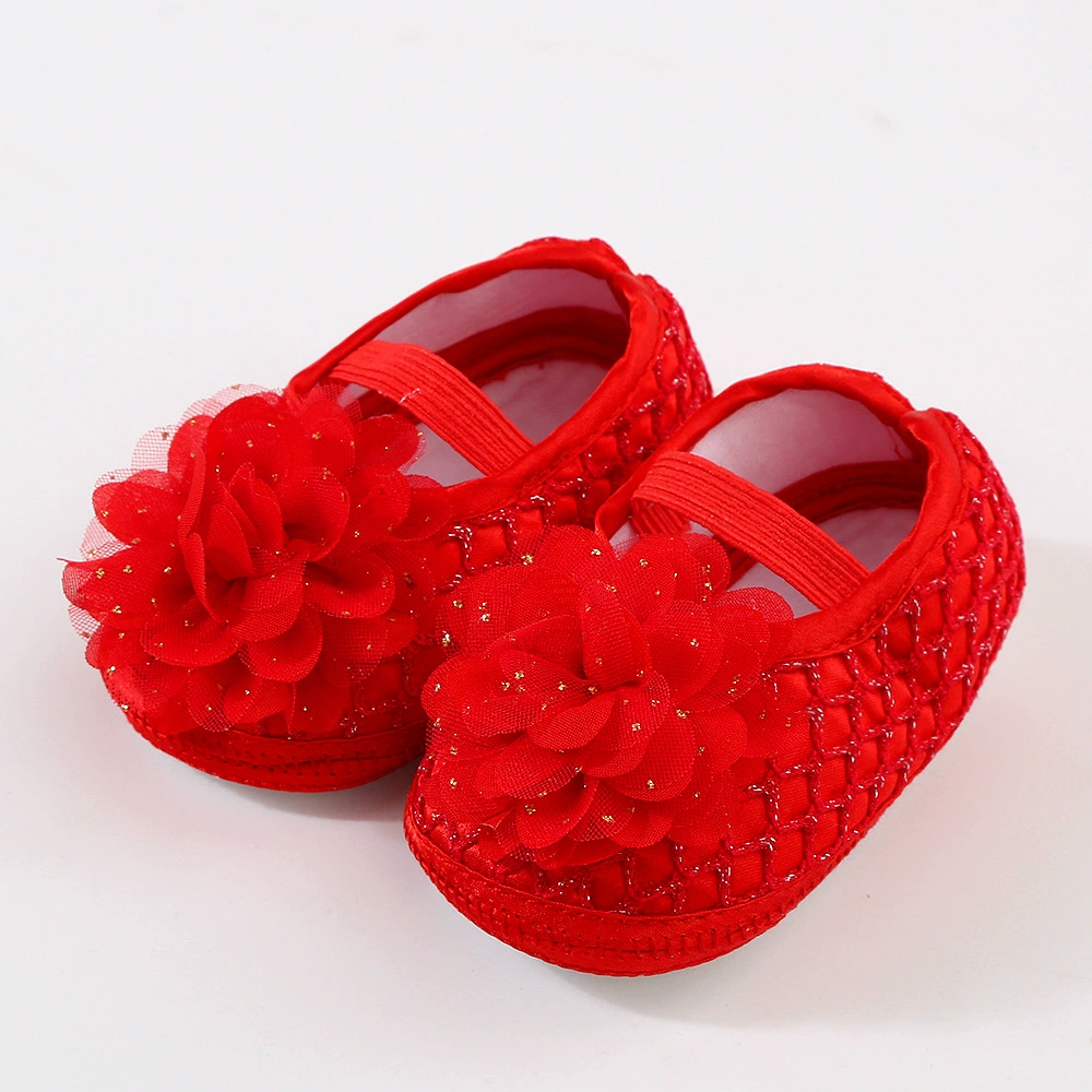 Children's shoes, footwear for new born, universal dress for early age for princess, 0-1 years, soft sole, flowered