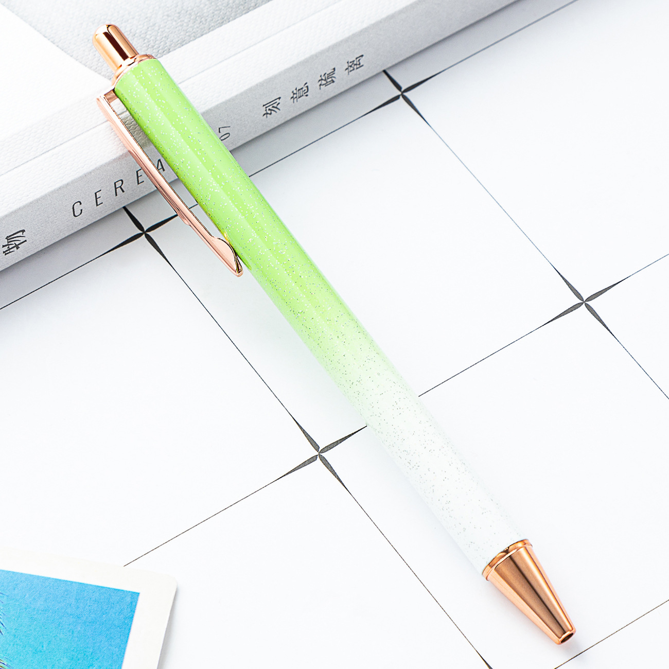 Nueva prensa bolígrafo creativo brillo de metal publicidad regalo bolígrafo imprimible logo prensa pluma al por mayor