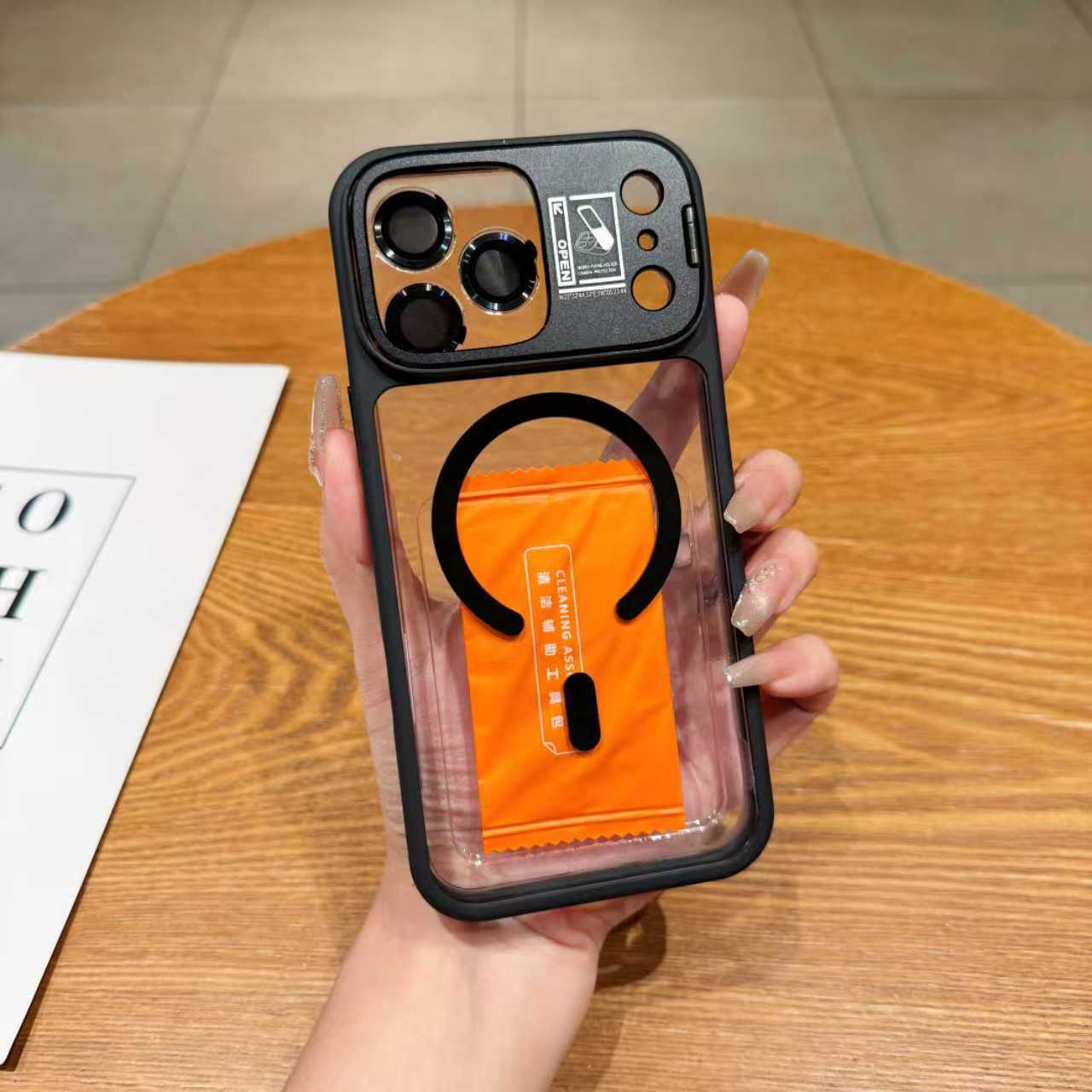Aplicable a Apple 17 ProMax caso de teléfono móvil D2 soporte multidimensional caso de absorción creativo personalidad nuevo iPhone resistente a caídas