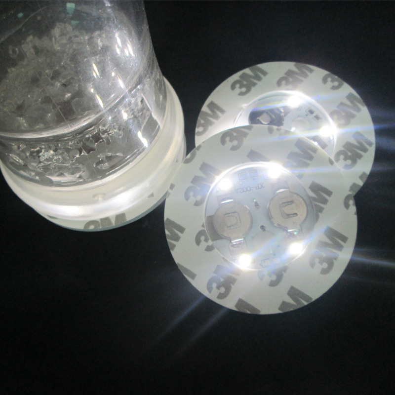 EVA montaña luminosa LED colorido flash botella de vino pegatinas 6cm botella desechable pegatinas luminoso Festival de Música atmósfera suministros