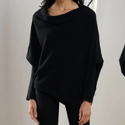 블랙 니트 풀오버