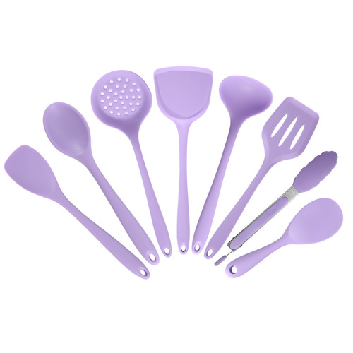 Silicone kitchen utensils 8-piece set shovel spoon soup spoon set non-stick pan special cooking small spatula spoon kitchen supplies