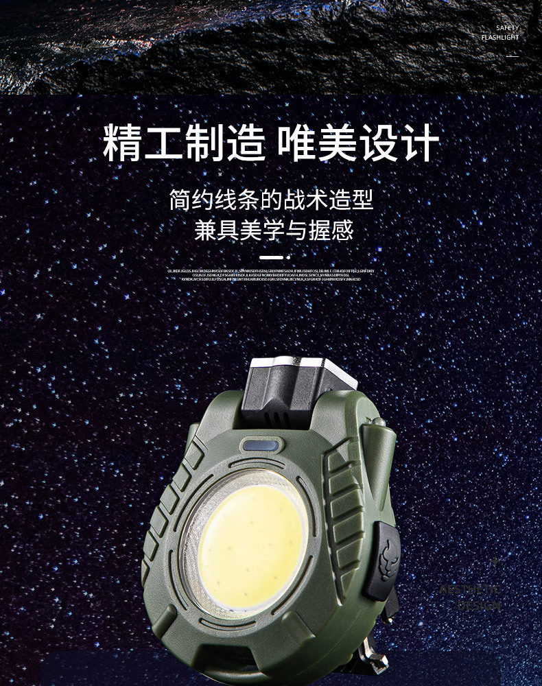 Nueva luz de tapa de inducción transfronteriza fuente de luz dual multifuncional mini linterna de luz fuerte luz de trabajo de pesca nocturna portátil
