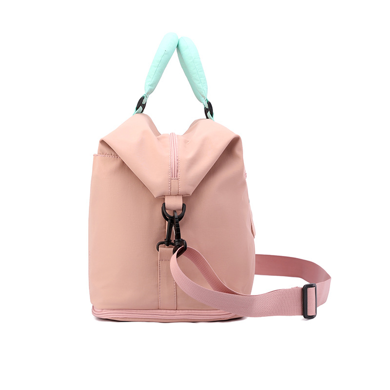 Nueva bolsa de viaje expandible, bolsa de viaje corto de gran capacidad para mujeres, bolsa de mano, bolsa de fitness ligera, separación seca y húmeda.