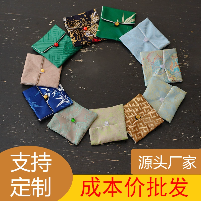 Сумка для хранения ювелирных изделий с откидной крышкой, браслет, ювелирные изделия, сумка с нефритовой пуговицей, сумка для игрушек из парчи, сумка для упаковки ювелирных изделий