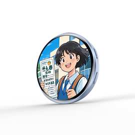 电子吧唧二次元蓝牙徽章高清大屏动漫自定义视频图片轮播