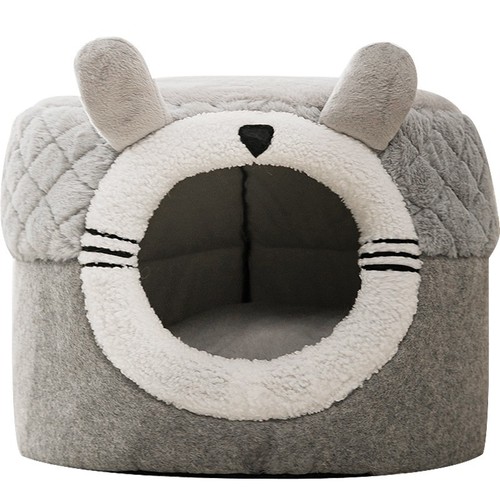 Autumn and winter warm sleeping cat nest dual-purpose stool cat closed nest dog small puppy kitten pet nest