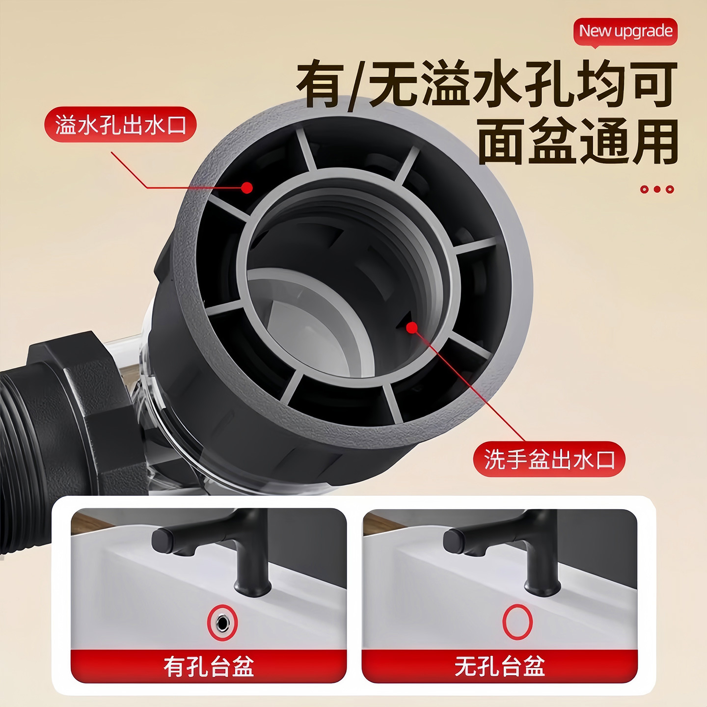 Baño lavabo tubería de drenaje antiodor conjunto completo de pared lavabo mesa lavabo lavabo tubería de drenaje