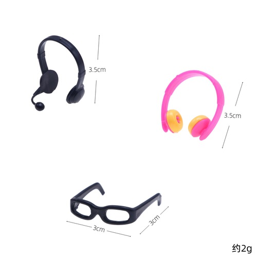Dollhouse Colorful Glasses BJD Mini Simulation Headphones OB11 Sunglasses Prop Accessories Model