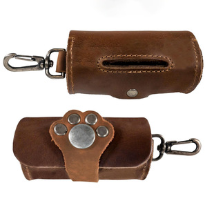 Vintage Waist Hanging Dog Poop Bag Garbage Bag Outgoing Portable Pet Supplies Poop Picking Bag Dog Walking Garbage Bag Dispenser