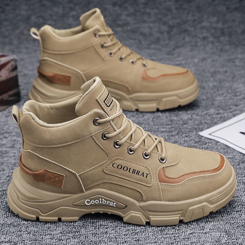 Zapatos de hombre de alto impacto 2024 invierno nuevo estilo de herramienta al aire libre montaña protección laboral en el trabajo antideslizante y desgaste botas Martin