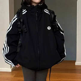 双面穿中大童拉条加厚风衣棉服外套2025秋冬新款儿童洋气棉衣潮