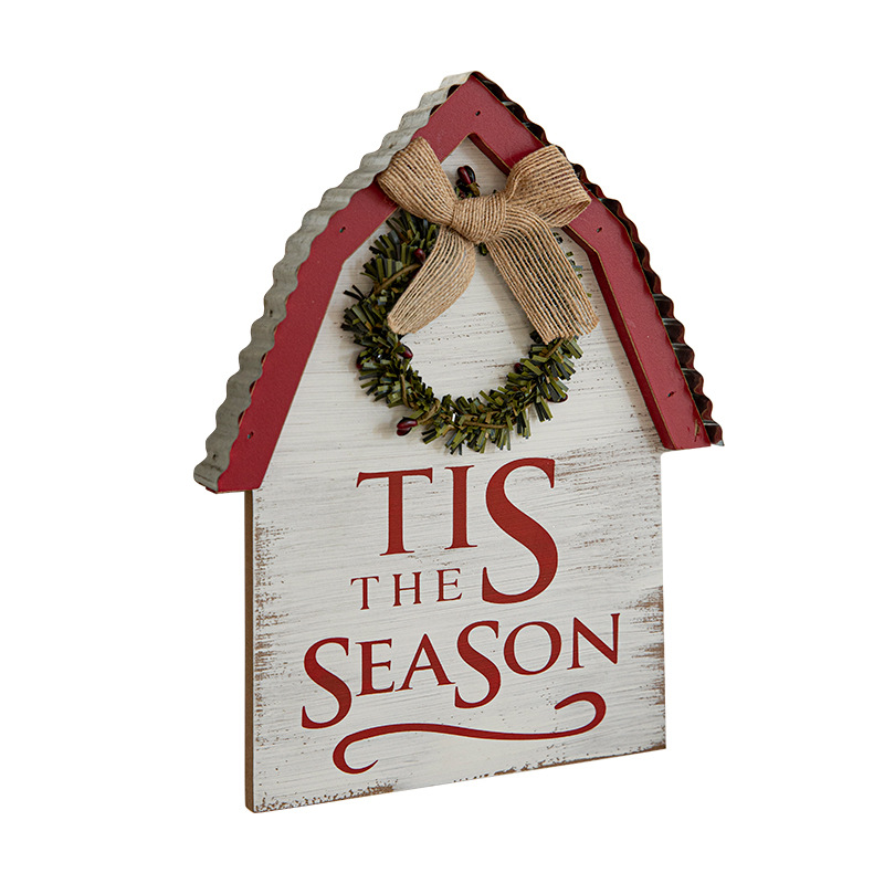 Nuevos adornos navideños exquisitos, accesorios de decoración para escenas navideñas, decoraciones colgantes de madera, adornos para pared, adornos para puerta, letreros para puerta