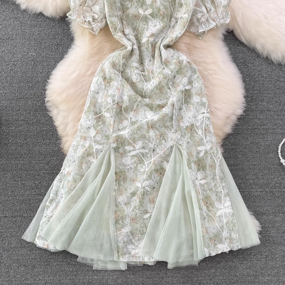 Cross-border High-end Modified Cheongsam For Women, Summer 2023 New Vintage Chinese-style Stand-up Collar,_ecoleips.com