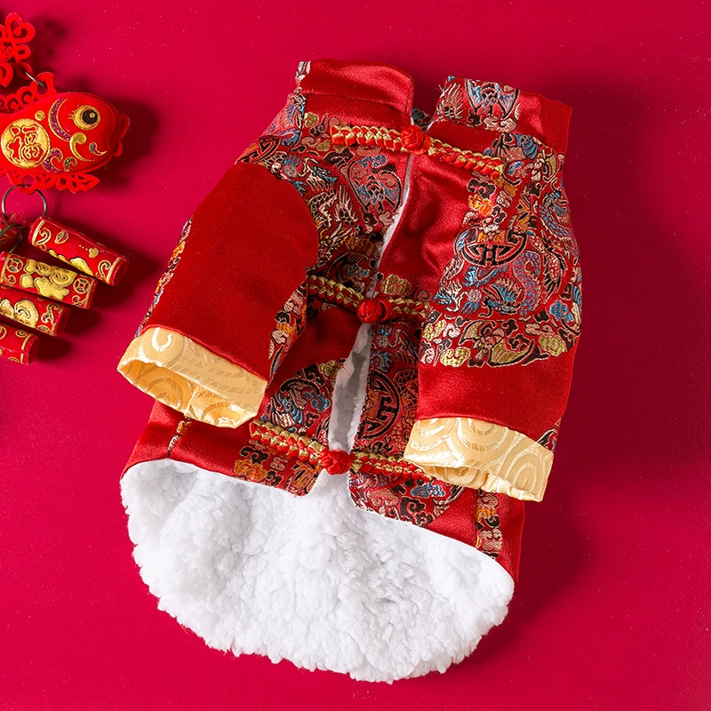 Домашнее животное Новогоднее пальто Тан Новогоднее праздничное зимнее пальто Маленькая собака Кошка Тедди Beaumchnary Новогоднее пальто для домашних животных