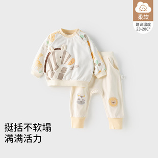 Baby suit Autumn Long Sleeve suit Baby Split Clothes Boys Sweat Sweat Pants Two-Piece Set Spring and Autumn suit