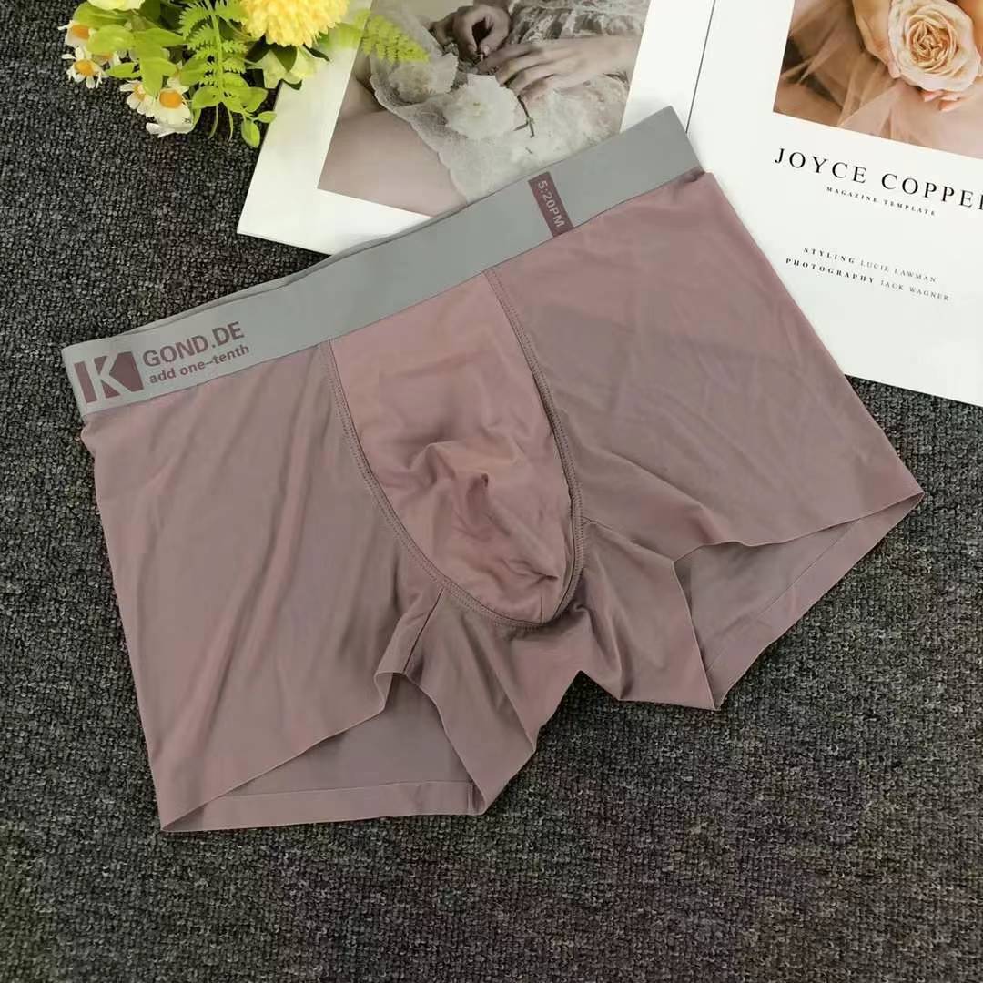 Fábrica directa calzoncillos de hielo de hombre calzoncillos de nylon caliente antibacteriano calzoncillos de verano delgados cómodos y transpirables