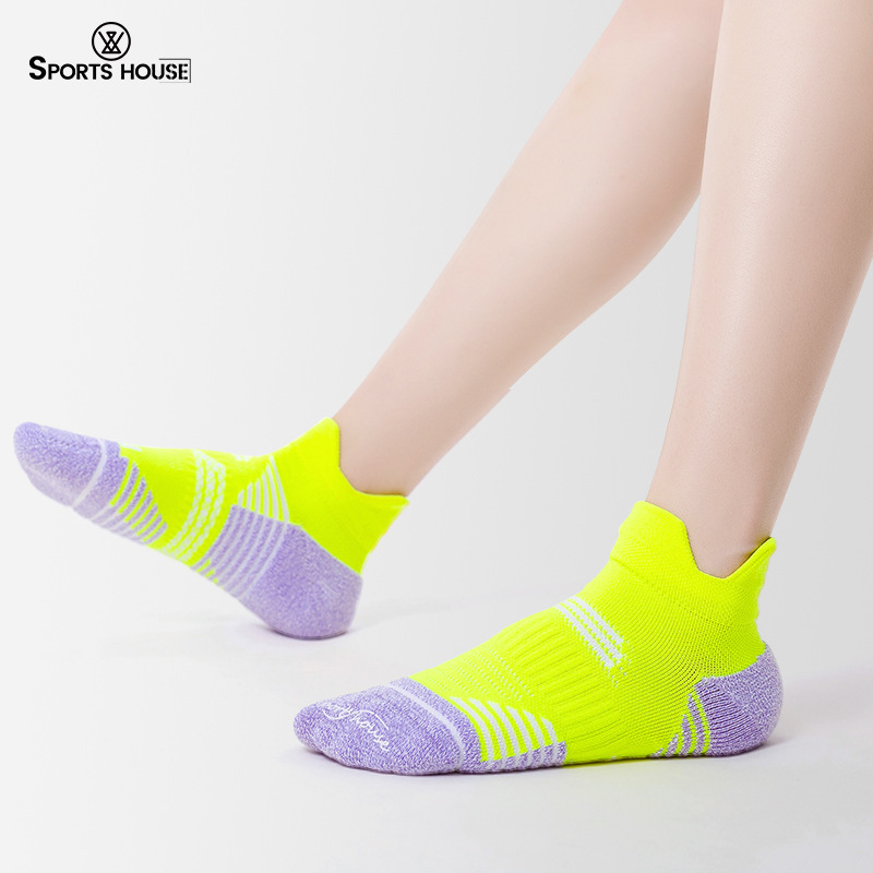 Socks for Women Summer Night Reflective Short-Tube Compression Skipping Rope Running Socks Thin Moisture-Wicking Professional Sports Socks