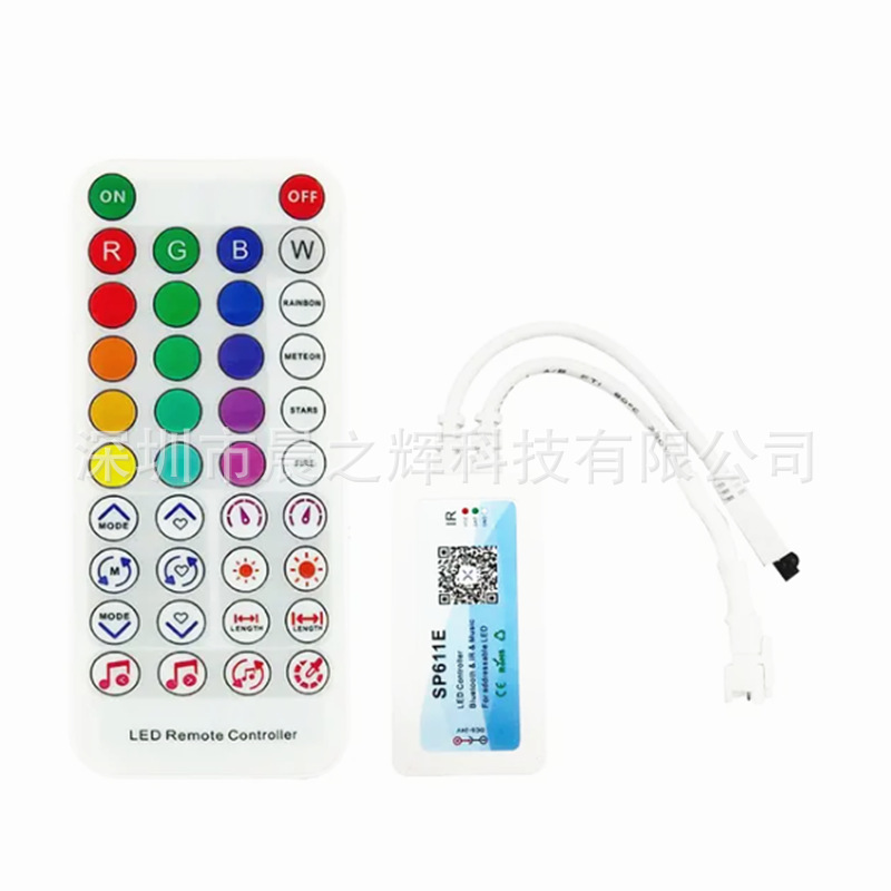 SP611E 幻彩蓝牙音乐控制器 烟花灯带LED控制器手机APP智能调光器