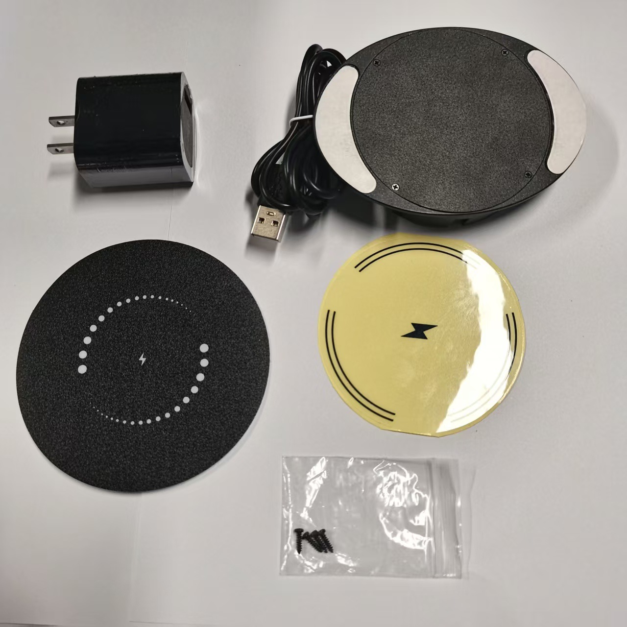 Cargador inalámbrico oculto de 30 mm sin perforaciones, cargador inalámbrico inteligente para el hogar, nuevo modelo transfronterizo