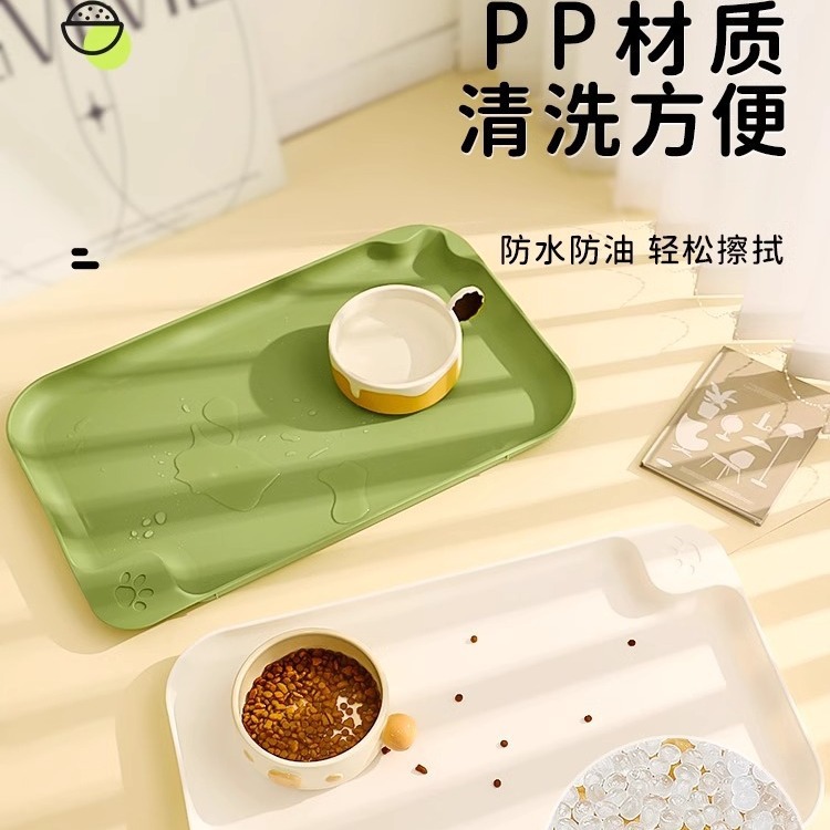 Mantel mantel impermeable antideslizante gato tazón Mat gato tazón estera grande vajilla Mat gato tazón plato gato Mat suministros