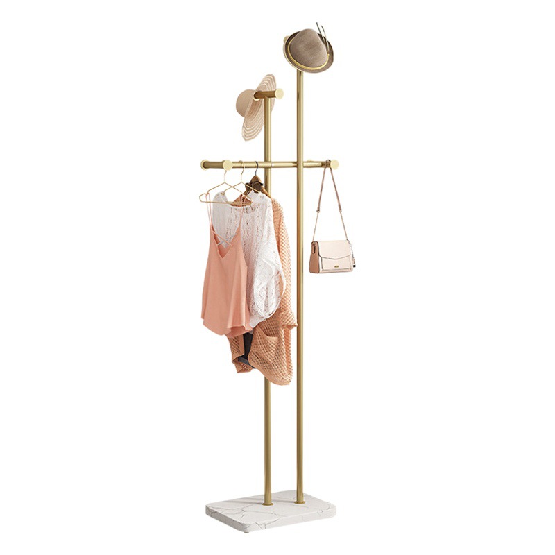 Percha luz casa de lujo Red de hierro rojo bolsa de almacenamiento vertical rack de almacenamiento rack hogar piso simple perchero