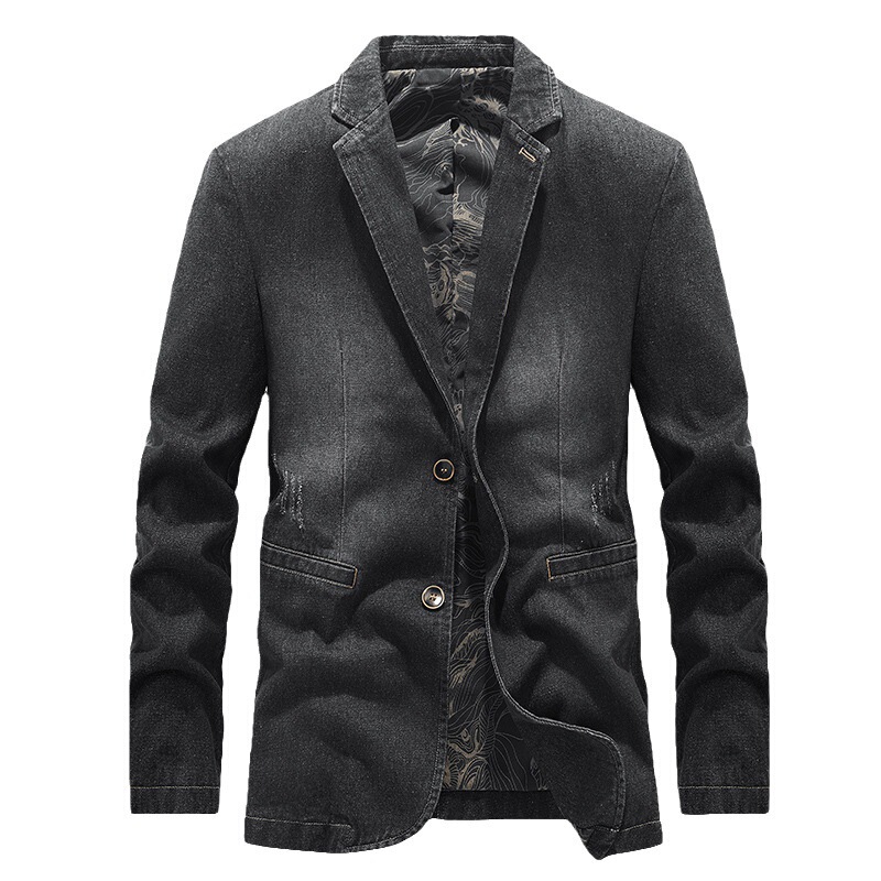 31629 new cross-border jacket men's youth middle-aged handsome fit suit spring and autumn Denim coat business break 31629 new cross-border jacket men's youth middle-aged handsome fit suit spring and autumn Denim coat business break