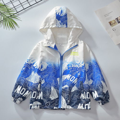 New Trend Children's Outwear Autumn/Winter Coat for Boys Age 3-15, Medium/Large Size Short Hiking Jacket