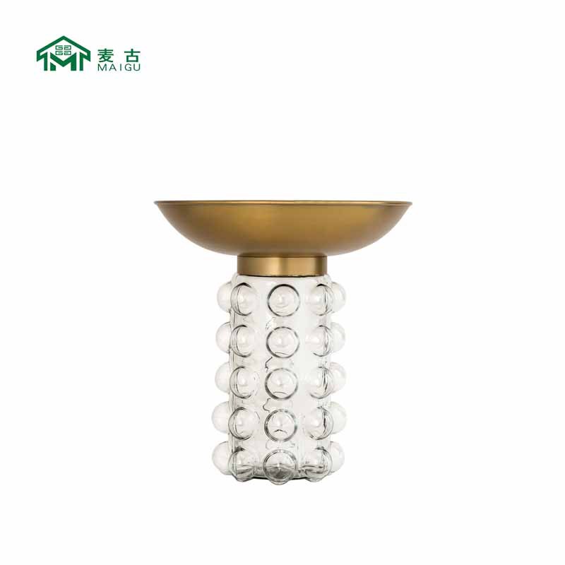 麦古 INS персонализированный простой креативный боковой столик с лампочкой из закаленного стекла, металлическая стойка, диван, угловой столик, журнальный столик