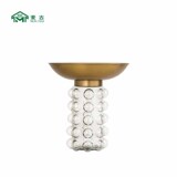 麦古 INS персонализированный простой креативный боковой столик с лампочкой из закаленного стекла, металлическая стойка, диван, угловой столик, журнальный столик