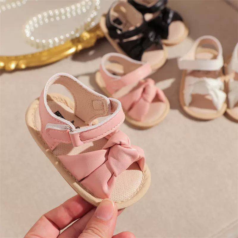 夏季新款女宝宝凉鞋3-6-12个月新生儿软底防滑学步鞋1岁babyshoes
